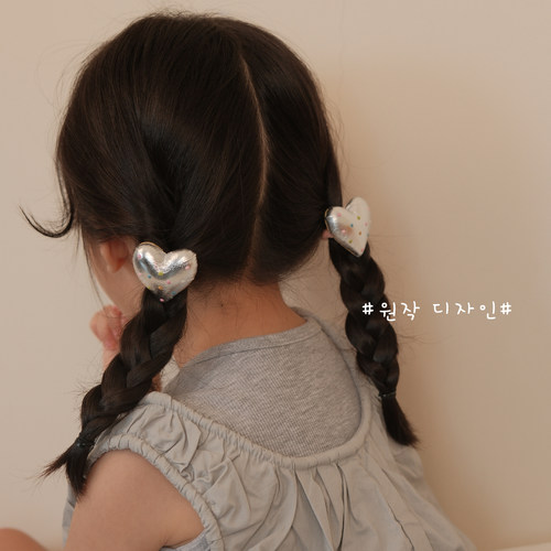 2025新款韩国儿童发绳女童洋气爱心发饰宝宝高弹力发圈橡皮筋发饰 - 图0