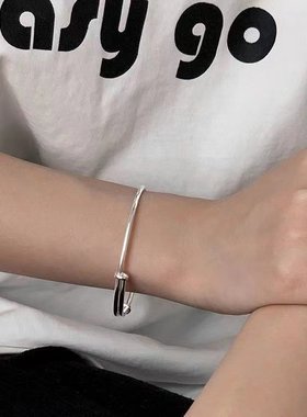 推拉伸缩手镯女简约ins小众设计轻奢闺蜜镯子时尚百搭高级感手环