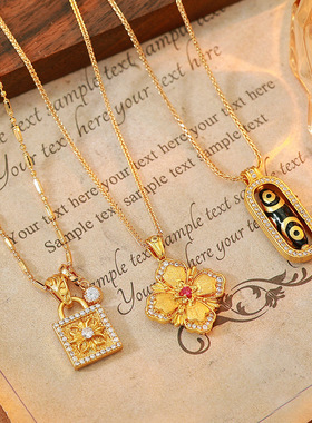 新款时尚小马沙金项链