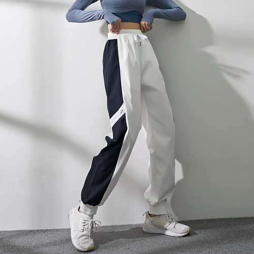 Штаны, быстросохнущие повседневные брюки для тренировок, оверсайз, для бега, высокая талия, свободный прямой крой