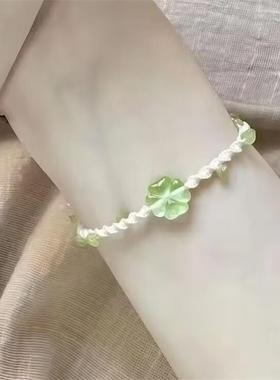 好运四叶草手链ins小众