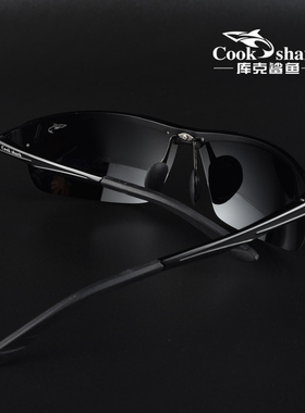 库克鲨鱼偏光太阳镜男士开车专用