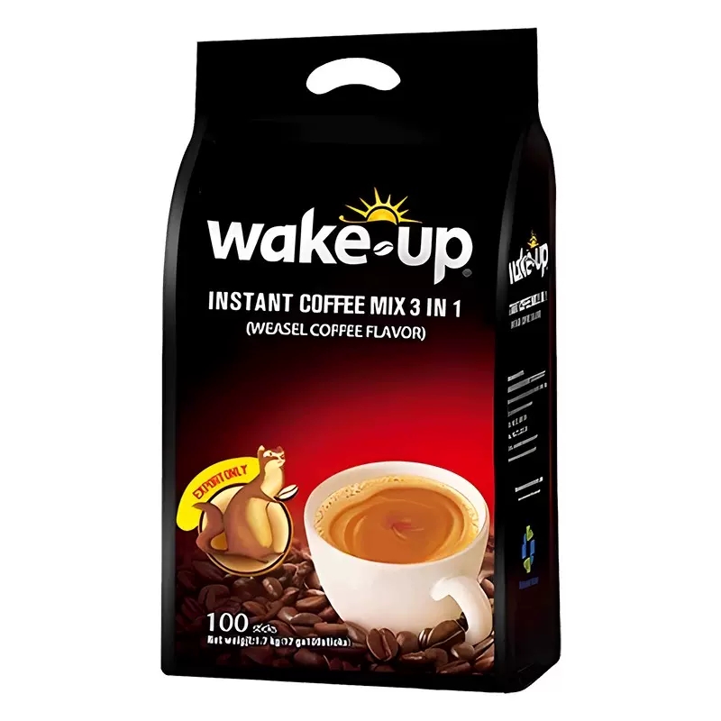 越南进口wake-up猫屎咖啡味速溶咖啡粉威拿三合一特浓味100条*2袋