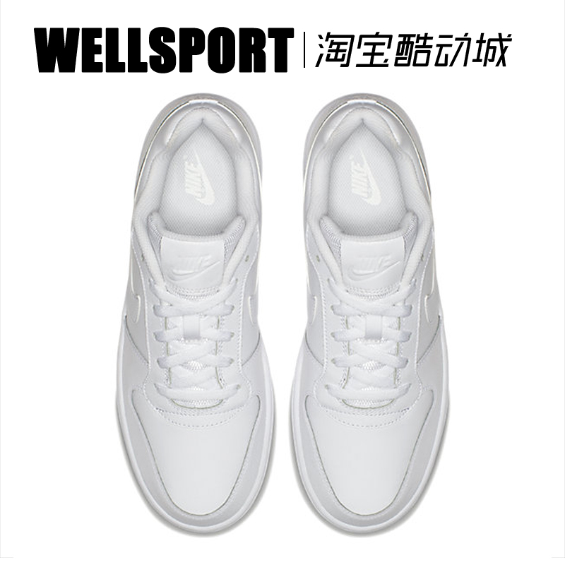 NIKE EBERNON LOW 男子复古纯白低帮小白鞋板鞋运动鞋 AQ1775-100 - 图1