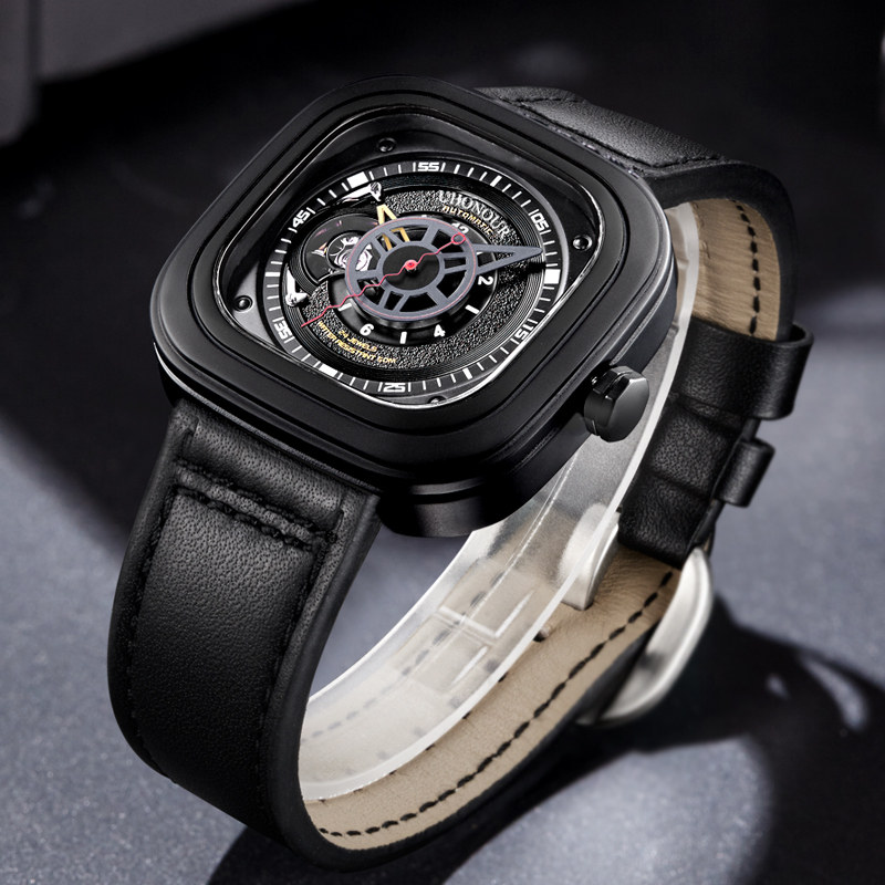 瑞士宇赫男士防水机械表全自动机芯 宝梭易思捷国产腕表