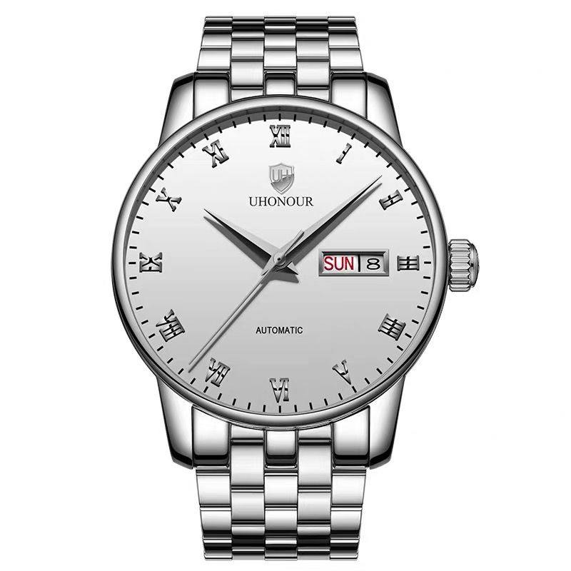 瑞士宇赫男士防水机械表全自动机芯 宝梭易思捷国产腕表