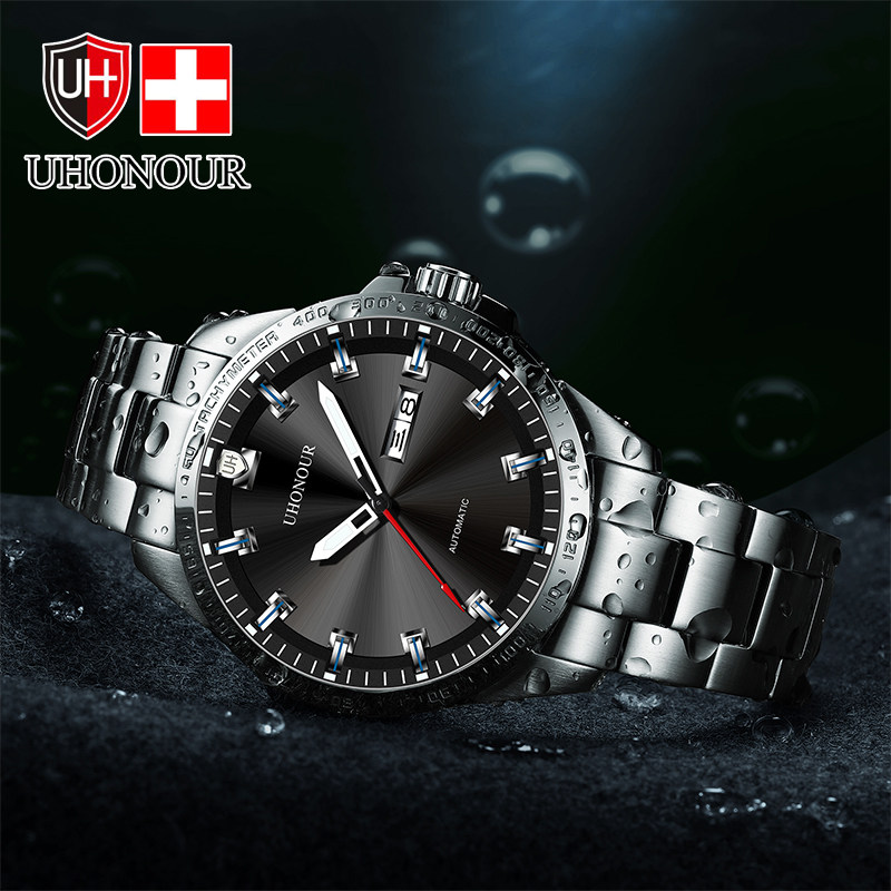 瑞士宇赫男士防水机械表男全薄机芯 宝梭易思捷国产腕表