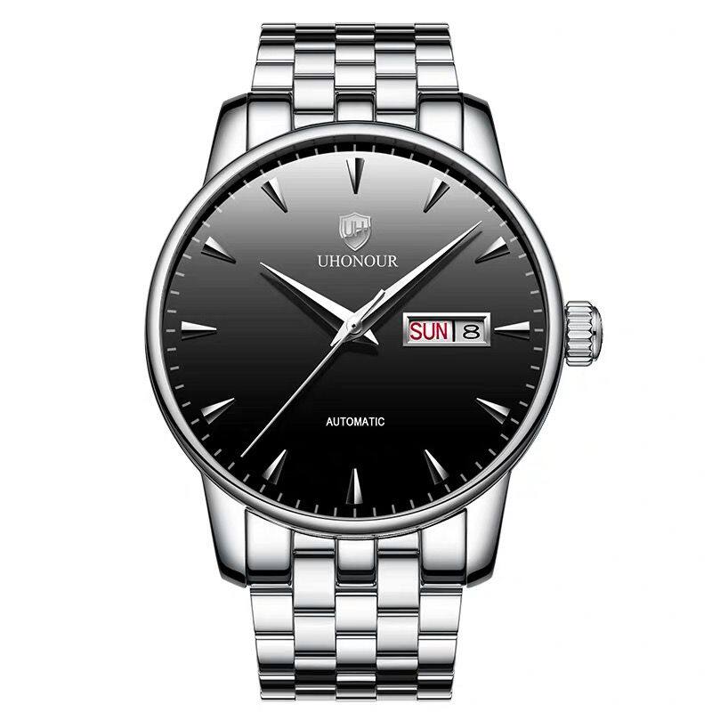 瑞士宇赫男士防水机械表全自动机芯 宝梭易思捷国产腕表