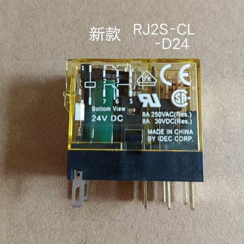 IDEC中间继电器RJ2S-CL-D24全新原装24VDC8A二开二闭带指示灯rj25 - 图2