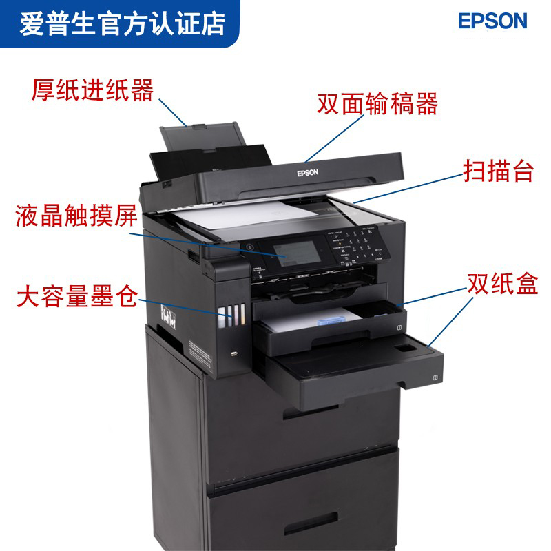 爱普生L15158/L15168代替激光黑白彩色墨仓式A3自动双面复印机-图0