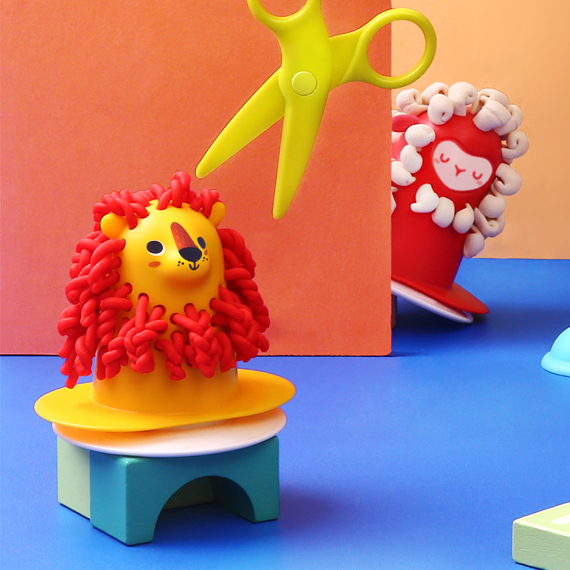 美乐橡皮泥无毒时尚理发师彩泥套装儿童模具工具宝宝