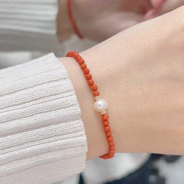 南红珍珠新中式复古手链3mm