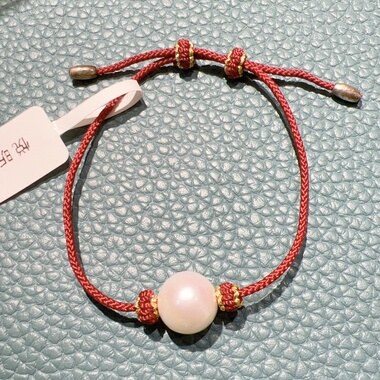 珍珠红绳手链原创设计小众ins风