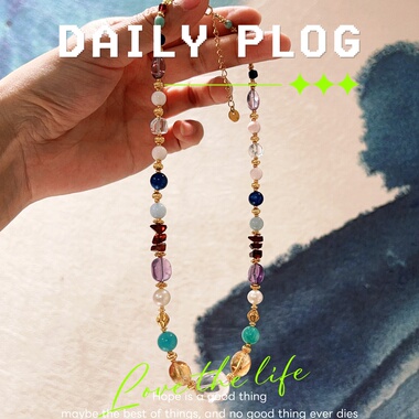 天然多宝彩色锁骨链项链