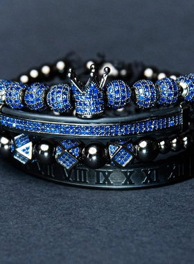 diy男士钛钢罗马数字原创手链