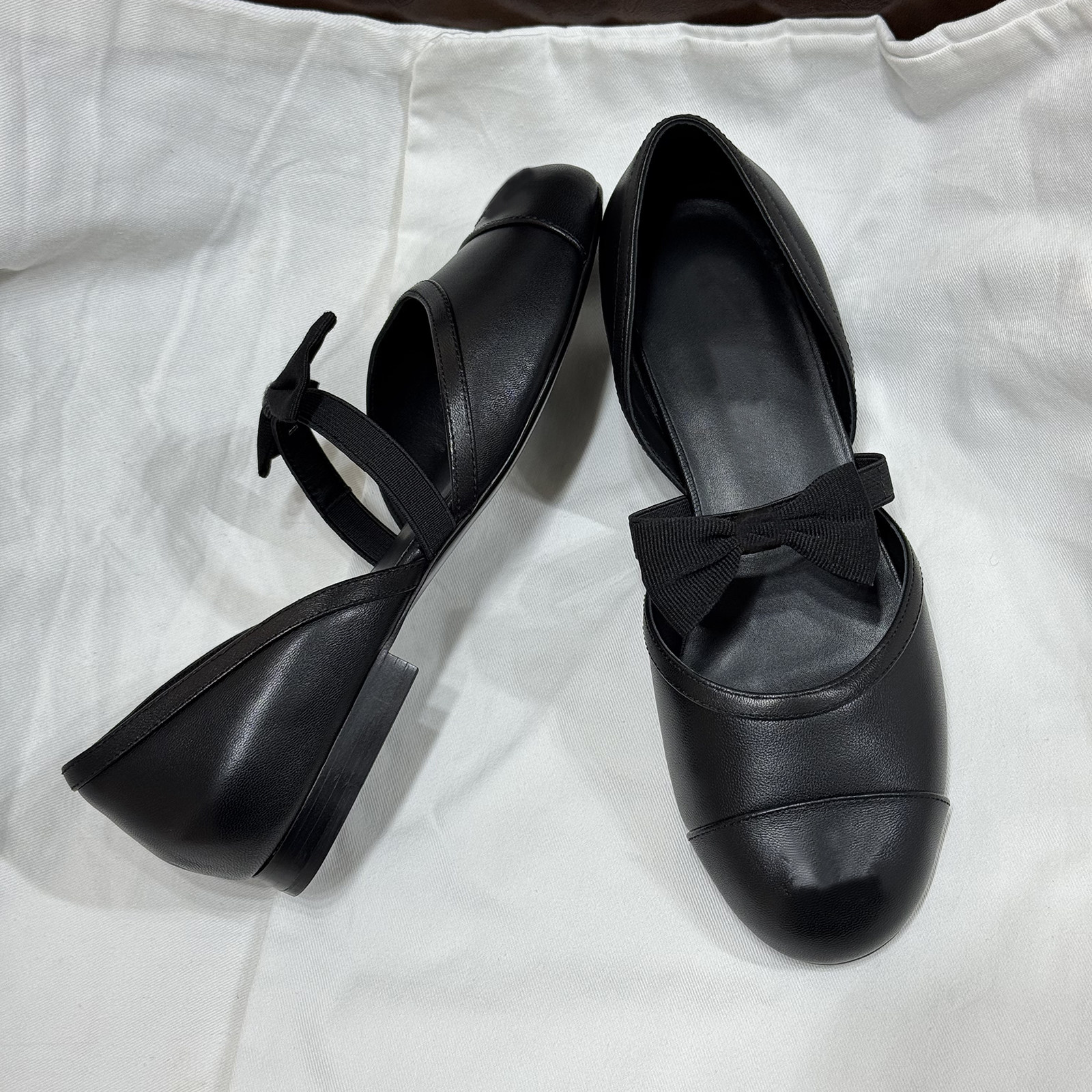 2026春夏新款蝴蝶结中空玛丽珍鞋女真皮复古芭蕾舞平底鞋浅口单鞋,淘宝优惠券,粉丝福利购,淘宝优惠卷