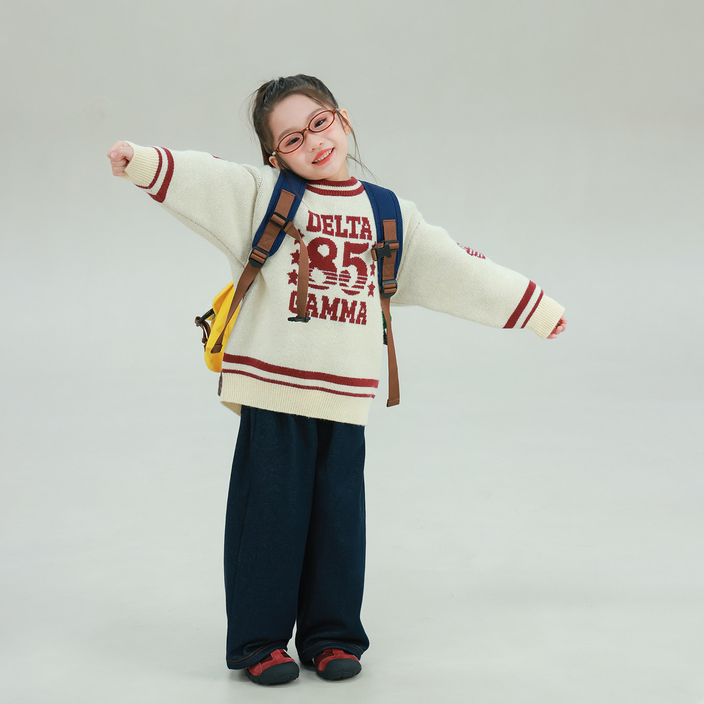 大耳象女童加绒仿牛仔直筒裤冬季新款宝儿休闲百搭裤子,淘宝优惠券,粉丝福利购,淘宝优惠卷