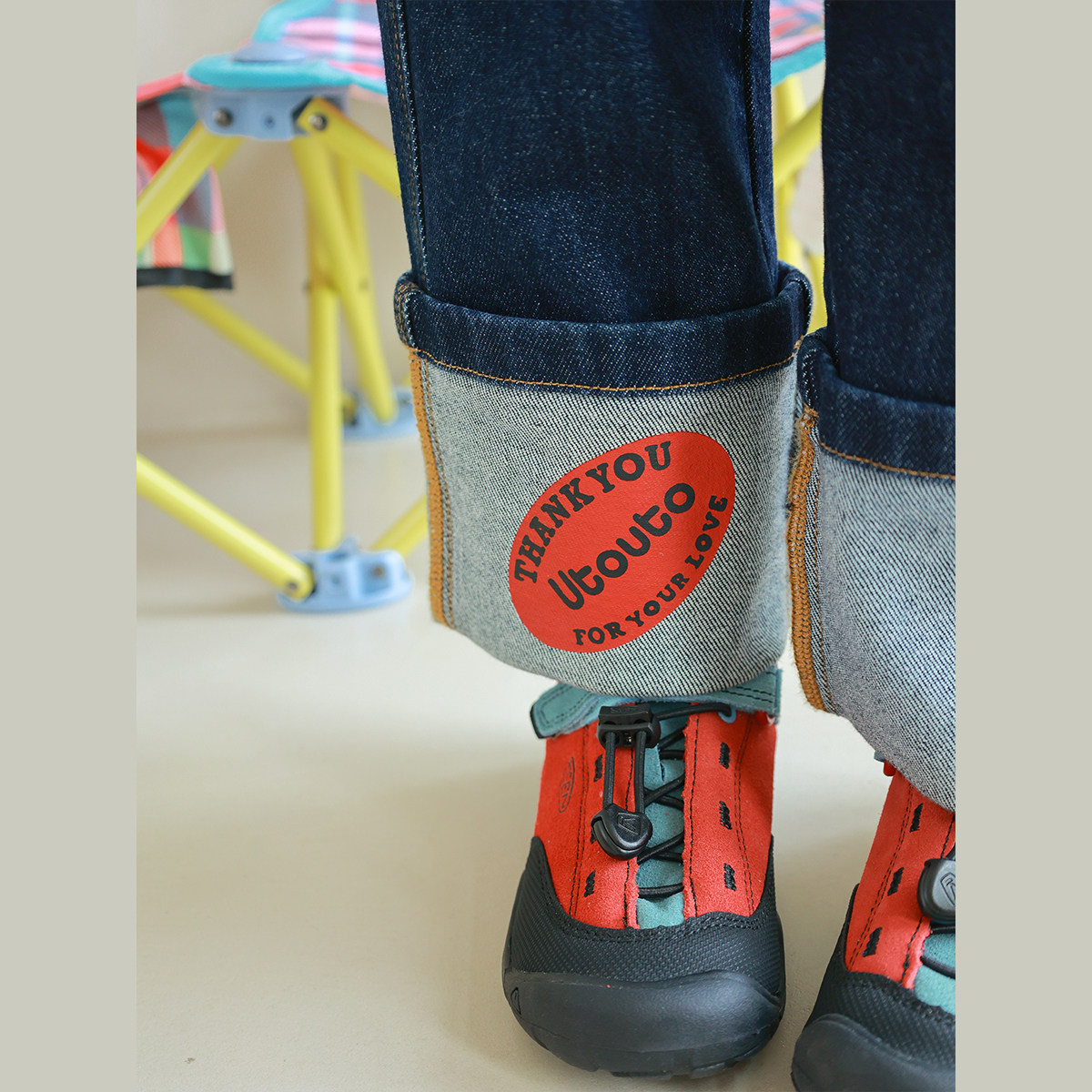 大耳象女童拼接印花牛仔裤秋季新款儿童个性洋气裤子,淘宝优惠券,粉丝福利购,淘宝优惠卷