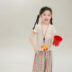 ເດັກຍິງຫູໃຫຍ່ Elephant Color Solid Striped T-Shirt 2026 Summer Style New Baoer Modal Casual Thin Short-Sleeved Top