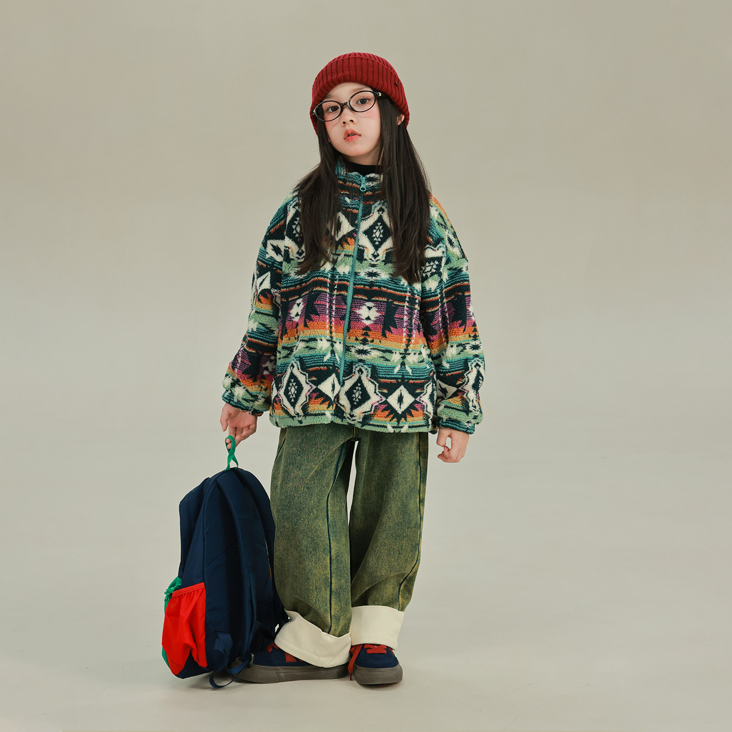 大耳象女童彩色毛绒外套冬新款宝儿羔毛保暖厚拉链保暖防寒上衣,淘宝优惠券,粉丝福利购,淘宝优惠卷