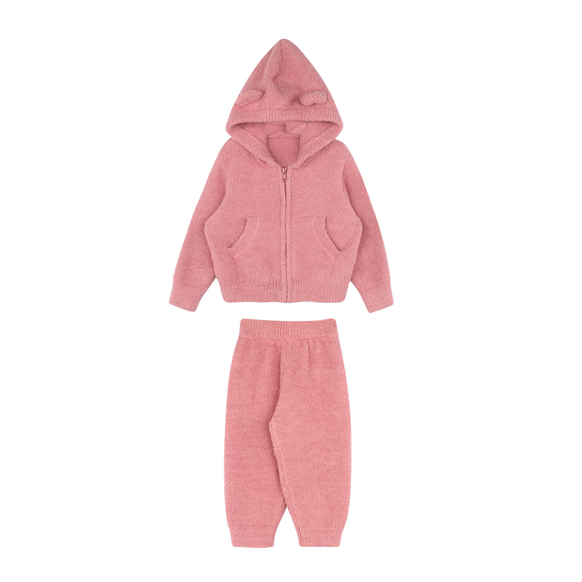 大耳象女童连帽毛绒外套毛绒收口裤冬季新款女宝套装,淘宝优惠券,粉丝福利购,淘宝优惠卷