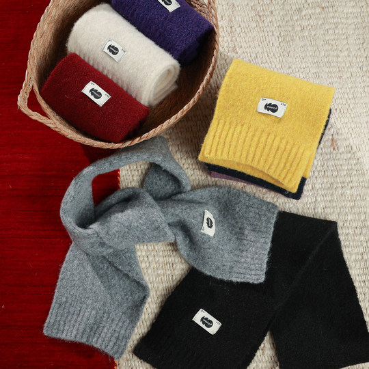 大耳象女童毛线帽毛线围巾冬季新款宝儿弹力针织帽子柔软防寒保暖