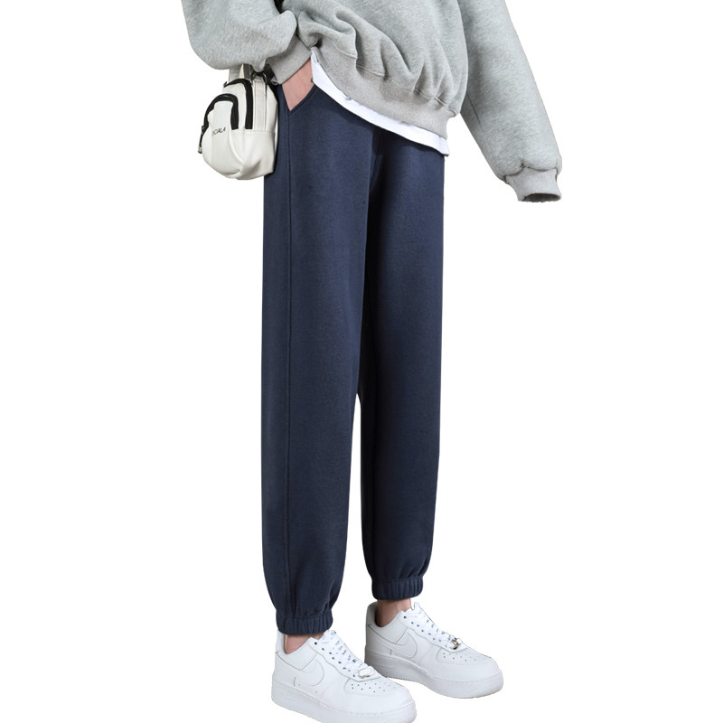 春秋2022新款束脚休闲女裤冬加绒裤 偶顶休闲裤