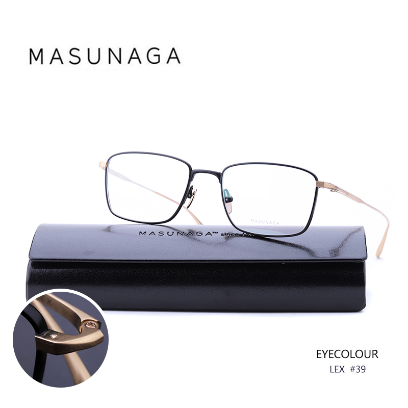 增永眼镜框MASUNAGA专业光学镜架复古纯钛方形超轻男近视镜LEX