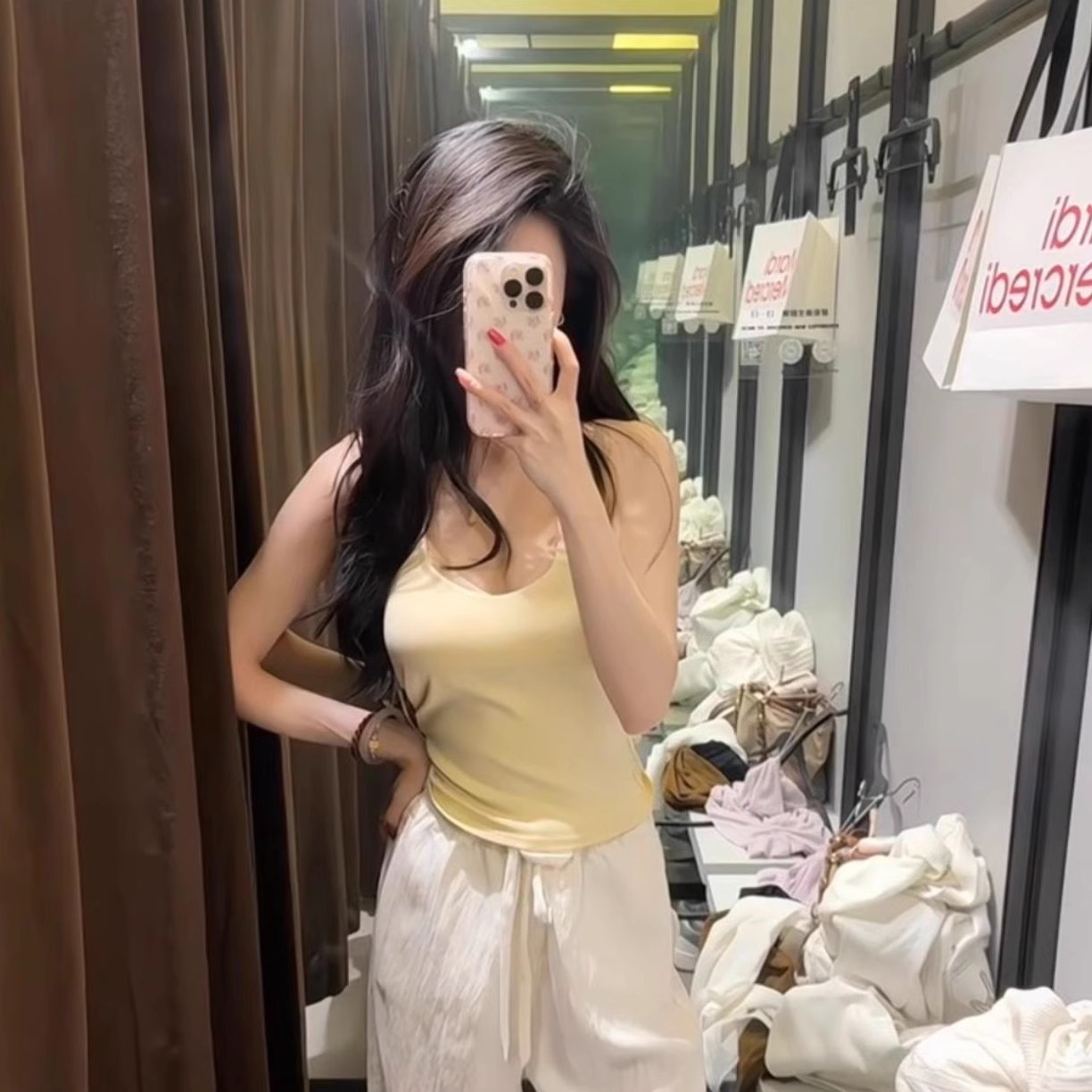 2025夏季新品 女装 挂脖领修身露背基础百搭上衣 4424308 300