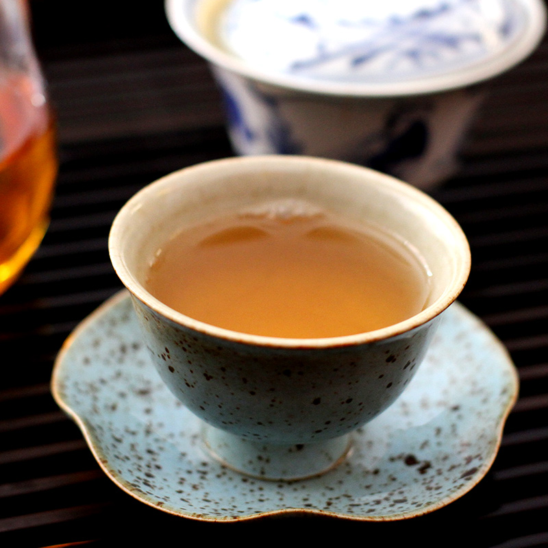 中茶普洱 2007年中茶美术字圆茶 普洱生茶 老茶 中期茶十五年老茶 - 图1