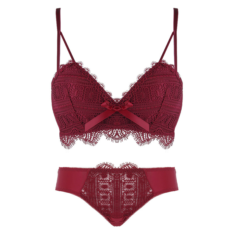 AH性感无钢圈文胸套装新款聚拢蕾丝透气调整型本命年红色女士内衣,淘宝优惠券,粉丝福利购,淘宝优惠卷
