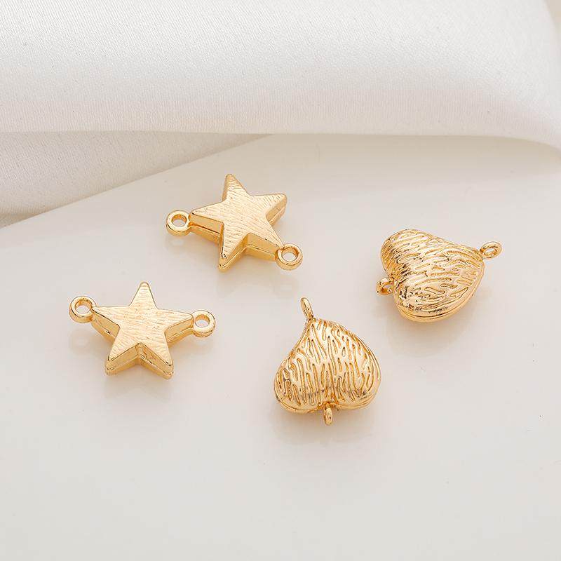 保色磁扣14K包金五角星爱心形磁铁扣手工diy手链收尾磁吸扣配件,淘宝优惠券,粉丝福利购,淘宝优惠卷