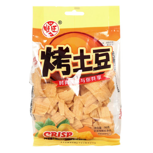 恒旺烤土豆片薯片80g*10袋小吃膨化食品咸香酥脆办公室休闲零食品 - 图3