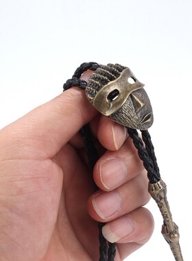 韩版欧美风面具长款挂件毛衣链