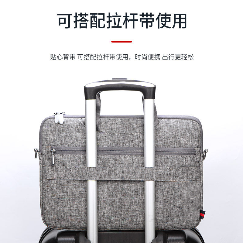 男士帆布简约文件包办公单肩包 卡弗派男士包袋