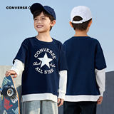 Converse 匡威 男童长袖纯棉假两件长袖T恤（130~160码）  立减+券后76元包邮