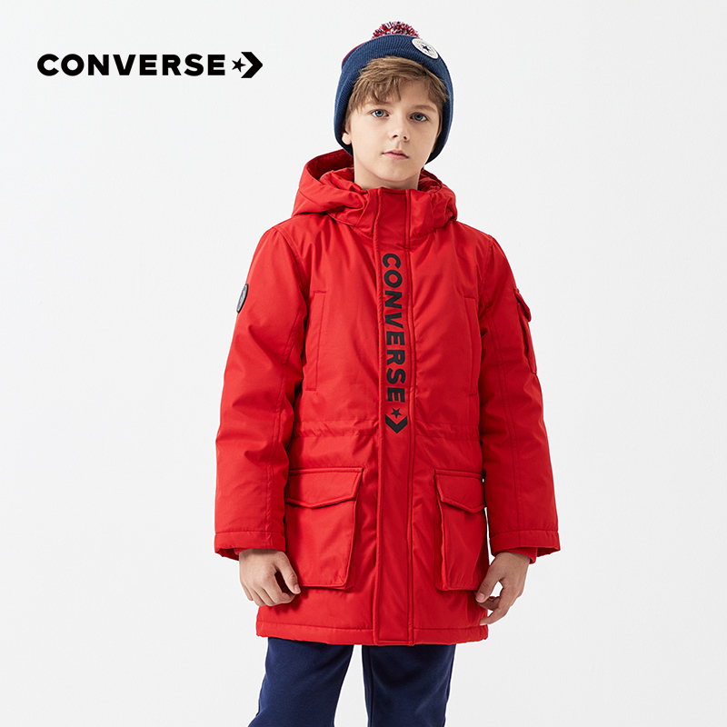 converse童装秋冬款中大童羽绒服 converse童鞋羽绒服