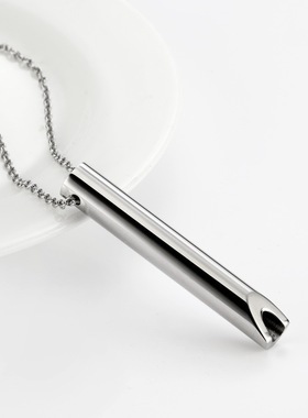 跨境饰品爆款不锈钢立体冥想和正念吊坠压力调节解压呼吸缓压项链