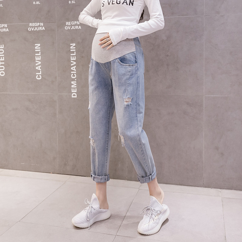 外穿时尚秋冬装潮妈洋气孕妇裤子 沐月母婴孕妇直筒裤