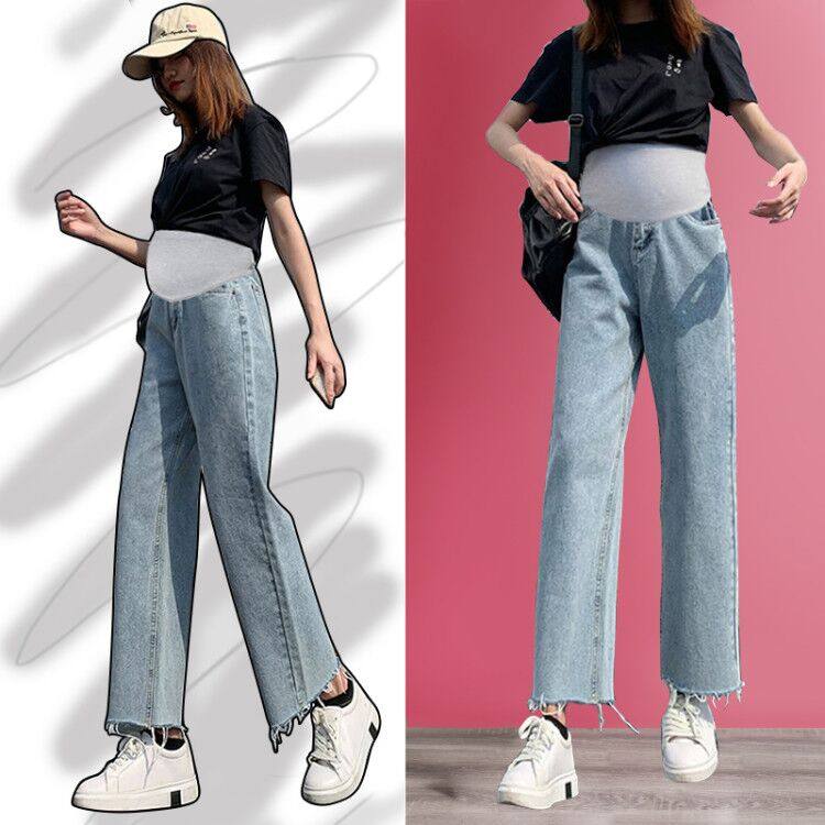 潮妈宽松直筒阔腿裤外穿孕妇裤子 沐月母婴孕妇打底裤