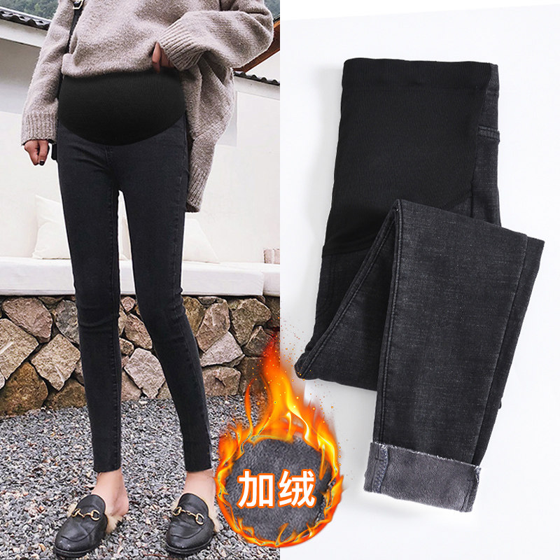 时尚直筒宽松外穿夏季潮妈孕妇裤子 沐月母婴孕妇打底裤