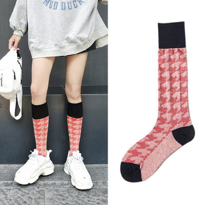 包邮ins网红小腿袜紫色复古及膝袜 条纹学生高筒袜子 街拍运动袜,淘宝优惠券,粉丝福利购,淘宝优惠卷