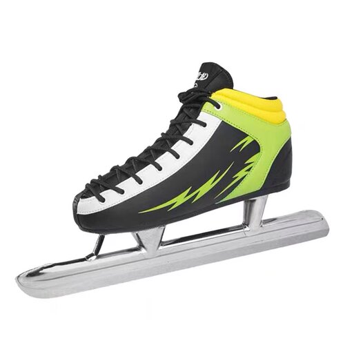 黑龙速滑冰刀鞋儿童成人男溜冰女学生中高考大道加厚保暖滑冰开刃 - 图3