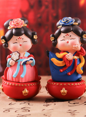 不倒翁小姐姐摆件西安旅游纪念品