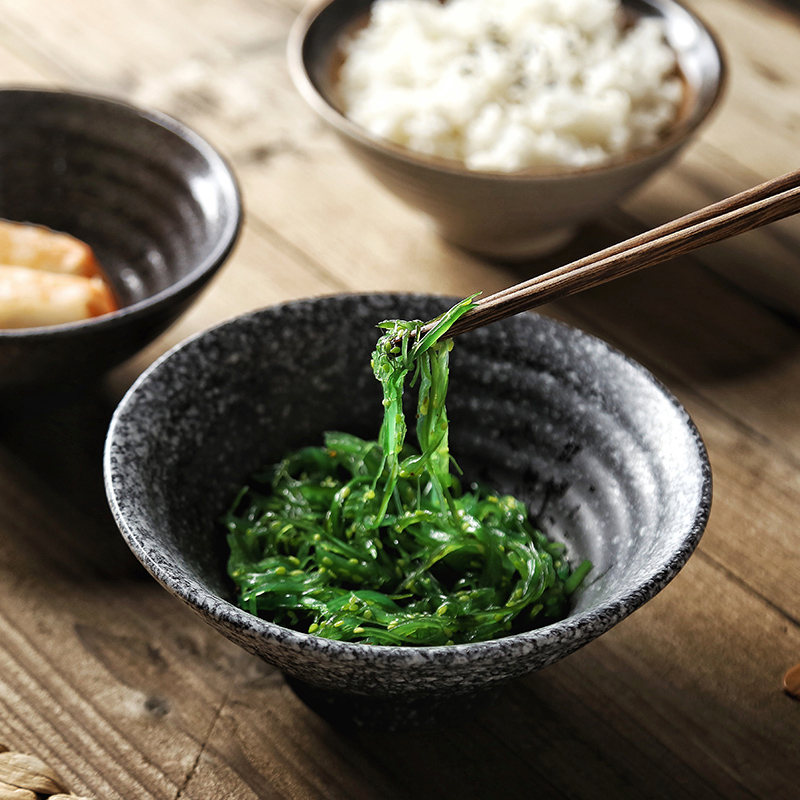 日式餐具碗 家用饭碗陶瓷拉面碗碗小单个吃饭5.5寸米饭碗 斗笠碗 - 图2