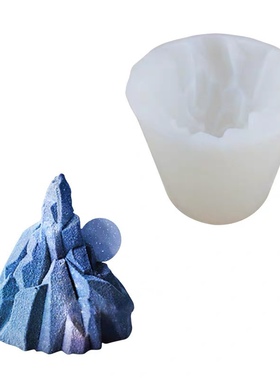 3D立体韩式创意立体冰山蜡烛硅胶模具 手工雪山香薰蜡烛diy模具