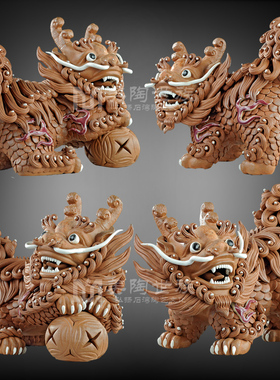 大师工艺礼中式风家居门石湾陶瓷