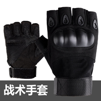 Tactical Gloves Anticollision Hard Shell Sports Fitness Non-slip Protective Palm Wrist Man half finger outdoor riding training abrasion resistant