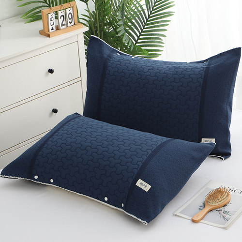 纯棉枕巾吸汗纱布枕头巾包裹按扣防滑不脱落成人家用扣子全棉盖巾 - 图3