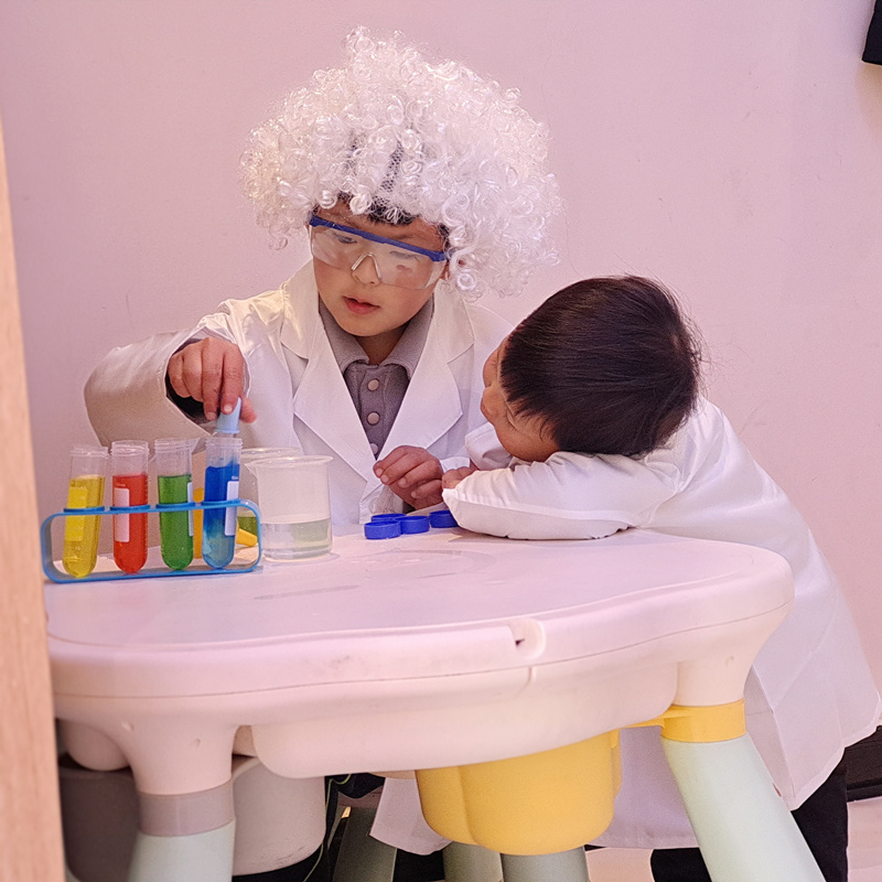 儿童实验服白大褂小化学家科学家服装幼儿园航天表演服科普培训服 - 图1